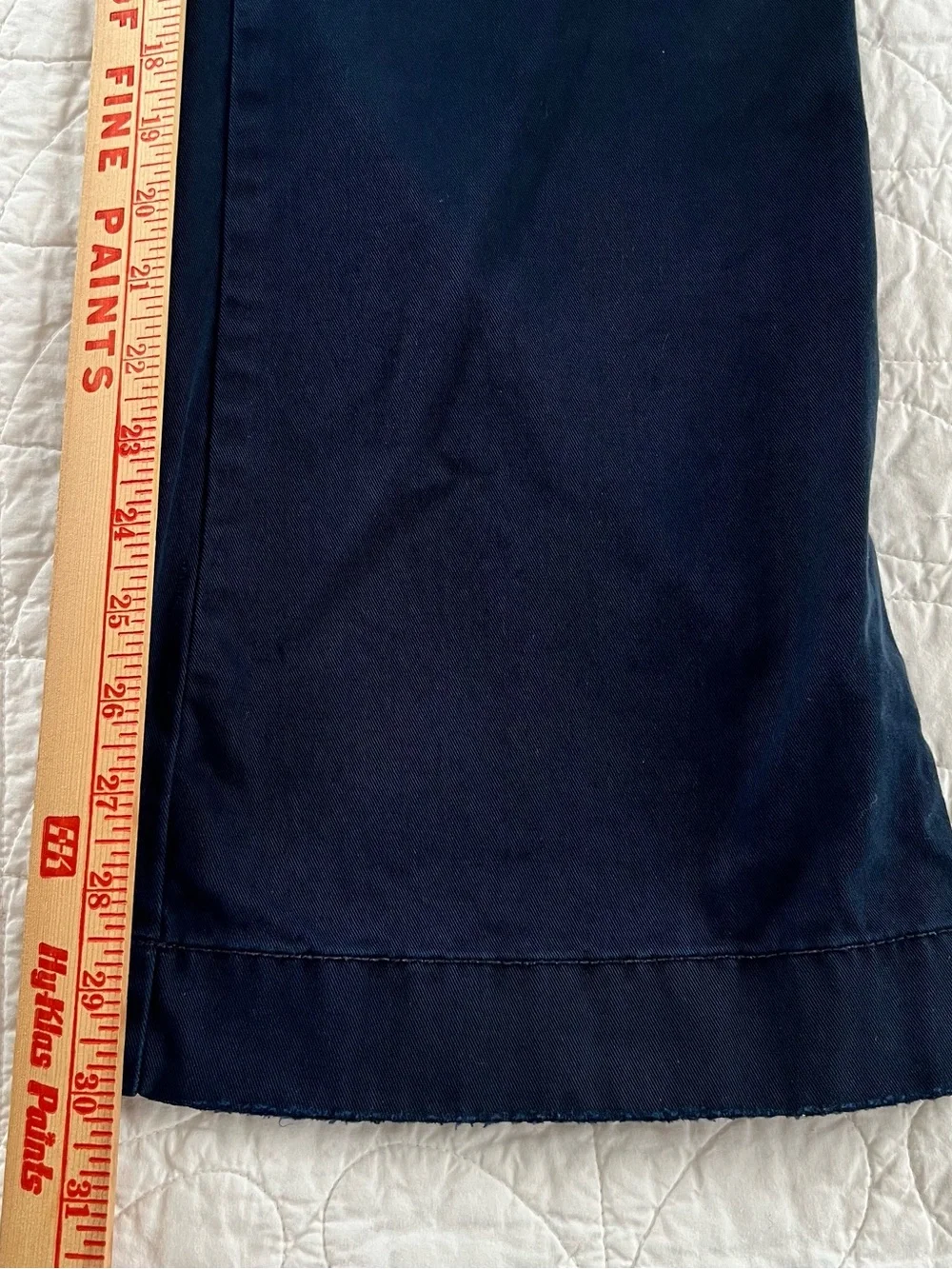 J. Crew Navy “City Fit” Drawstring Wide-Leg Cotton Pants Nautical Coastal